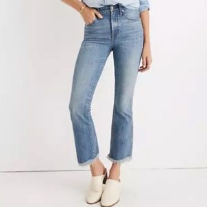 Madewell Cali Denim Boot, Fringe Hem Eco Wash, Size 25